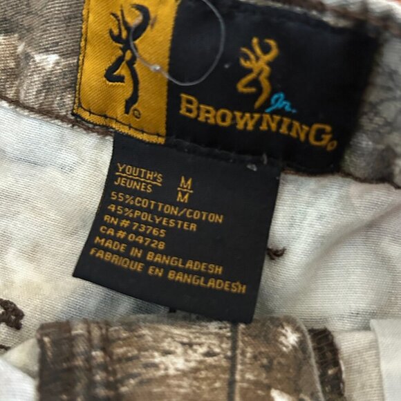Browning Youth Cargo Camoflage Hunting Pants Size Medium  Deer Hunt Duck Hunt - Picture 4 of 10